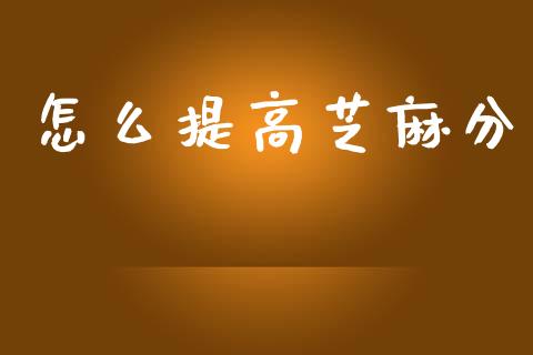怎么提高芝麻分_https://www.fansifence.com_中国国际期货_第1张