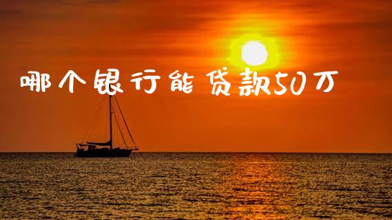 哪个银行能贷款50万_https://www.fansifence.com_国际期货行情_第1张
