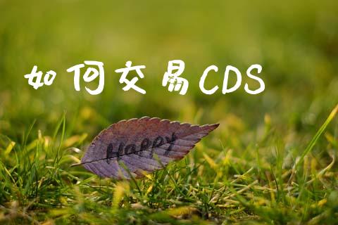 如何交易CDS_https://www.fansifence.com_国际期货行情_第1张