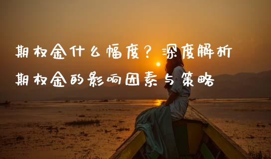 期权金什么幅度？深度解析期权金的影响因素与策略_https://www.fansifence.com_国际期货_第1张