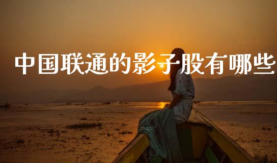 中国联通的影子股有哪些_https://www.fansifence.com_国际期货_第1张