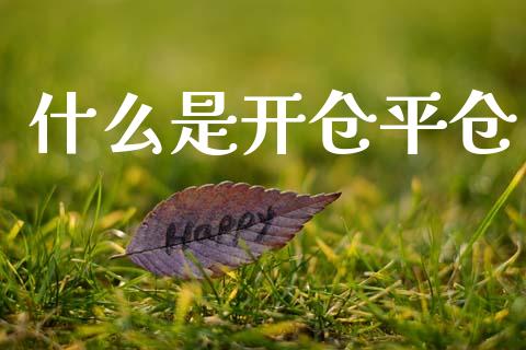 什么是开仓平仓_https://www.fansifence.com_国际期货_第1张