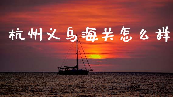 杭州义乌海关怎么样_https://www.fansifence.com_国际期货_第1张